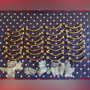 28 Gold/brass color Drawer Handles with 28 screws for Home or crafting.